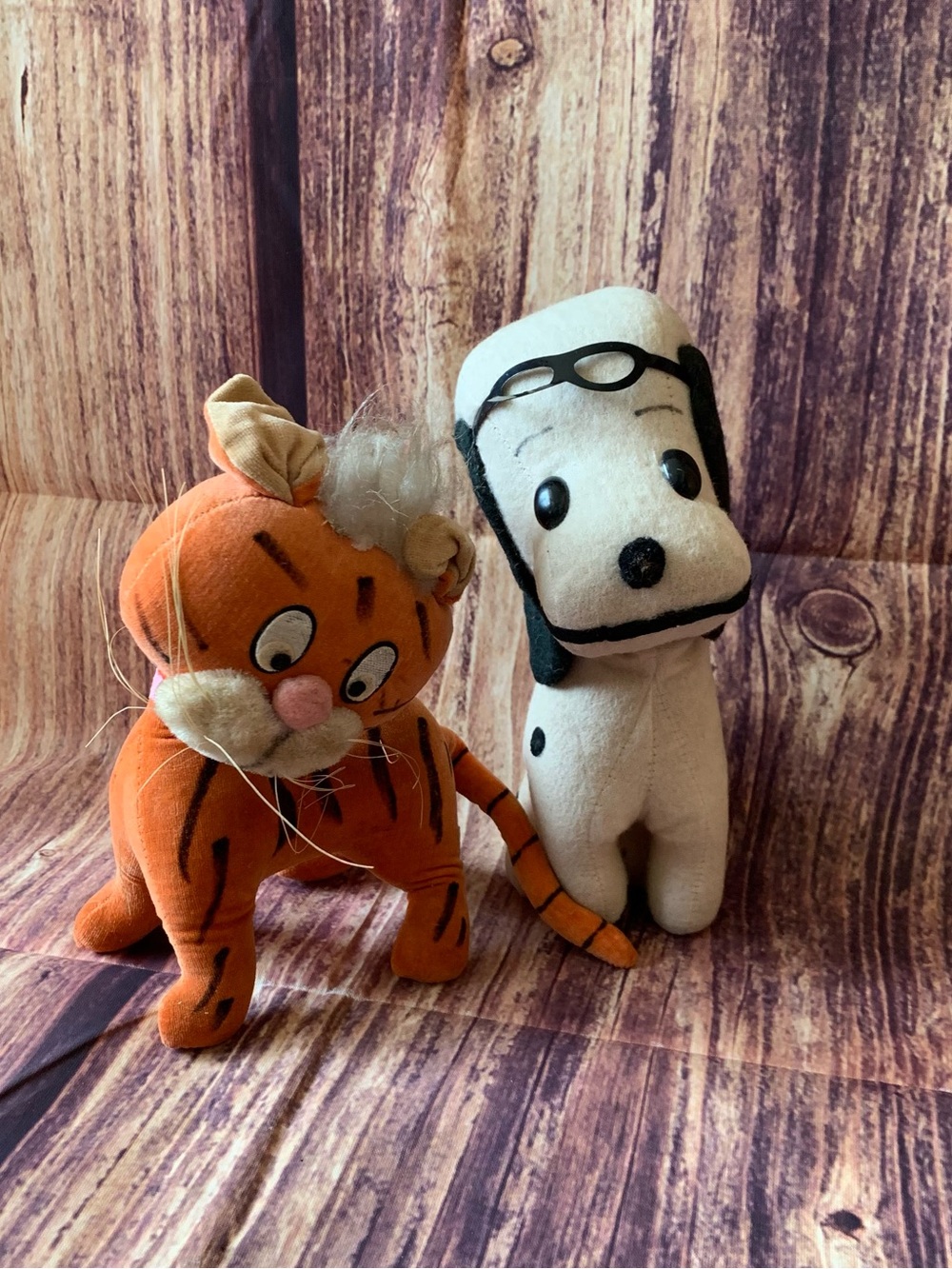 Treasure Pet Vintage Orange Tiger & White Pilot Glasses Dalmatian Dog 9"